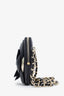 Pre-loved Chanel™ 2021 Black Leather Camellia Clutch with Chain