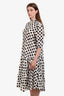 Antonio Marras White/Black Floral Jacquard Maxi Dress Size 46