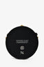 Olympia Le-Tan Black Leather 'Parisian Caviar' Round Crossbody Bag
