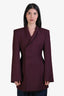 Source Unknown Burgundy 'Corrin' Wrap Blazer Size S