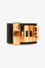 Hermès Black Leather Gold Plated Collier De Chien Bracelet