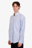 Balenciaga Blue Back Logo Button-Down Size 38 Men's