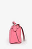 Loewe Pink Leather Mini Puzzle Bag with Strap