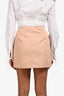 Burberry Pink Cotton Buttoned Mini Skirt Size 2