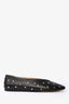 Le Monde Beryl Black Leather Studded Regency Slipper Size 40.5