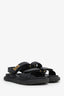 Christian Dior Black Leather 'Dioract' Sandals Size 37.5
