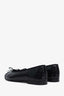 Pre-loved Chanel™ Black Crocodile Embossed Patent Calfskin Leather Ballet Flats Size 39.5