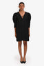 Ba&sh Black Linen Criss-Cross Short Sleeve Mini Dress Size S