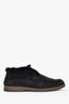 Loro Piana Navy Blue Suede 'Open Walk' Ankle Boot Estimated Size 37