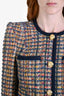 Veronica Beard Blue Trim Multicolour Cotton Blend Tweed Jacket Size 4