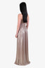Ba&sh Light Gold Metallic Tube Maxi Dress Size XS