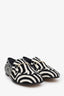Gucci Zebra Print Calf Hair Horsebit Loafers Size 38