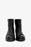 Pre-Loved Chanel™ Black Leather Block Heel Ankle Boots Size 37.5