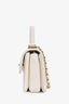 Pre-Loved Chanel™ 2025 White Quilted Lambskin Small Trendy Top Handle Flap Bag