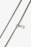 Pre-loved Chanel™ Silver/White CC Pearl Necklace