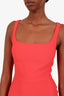 Reformation Orange Square Neck Slit Midi Dress Size 0