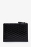 Saint Laurent Black Patent Leather Monogram Sade Zip Pouch