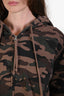Nili Lotan Brown Camouflage Cotton Zip Up Hoodie Size M