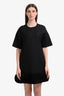 Valentino Black Wool 'Pages' Hemline Short Sleeve Dress Size 44