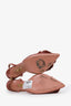 Aquazzura Pink Velvet Powder Puff Slingbacks Size 39