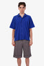 Issey Miyake Blue July Short Sleeve Men's Shirt Size 3