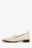 Aeyde Cream Leather Square Toe Loafer Size 40.5