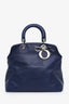 Christian Dior 2013 Blue Leather Medium Granville Tote with Strap