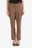 Gucci Taupe Wool Blend Tapered Trousers 48