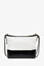 Pre-loved Chanel™ 2017 Black/White Quilted Lambskin Leather Medium Gabrielle Bag