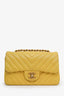 Pre-loved Chanel™ 2015-2016 Yellow Chevron Leather Mini Rectangular Flap Bag