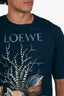 Loewe Navy Shell Print T-Shirt Size L Mens