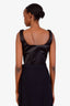 Guizio Black Satin Lace Up Bustier Top Size M