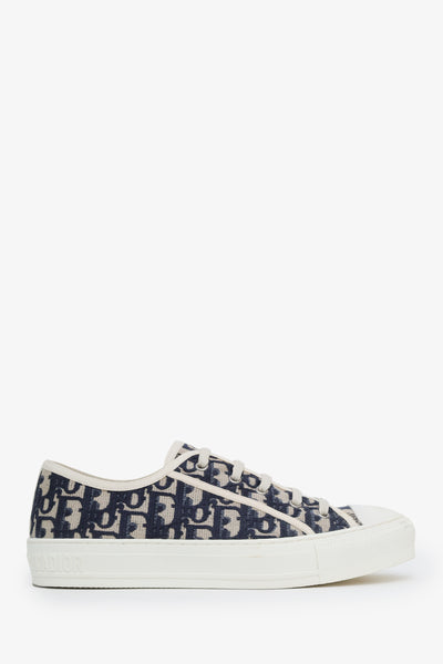 Christian Dior Navy Oblique Walk'N'Dior Sneakers Size 40 – Mine