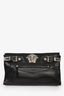 Versace Black Leather 'Medusa' Clutch SHW