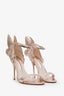 Sophia Webster Metallic Rose Gold Leather Chiara Butterfly Ankle Strap Heels Size 39