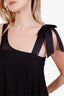 Pre-loved Chanel™ Black Silk Knit Ribbon Bow Sleeveless Knee-Length Dress Size 36