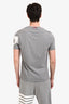 Moncler Grey Cotton Emblem T-Shirt Size S Mens