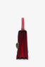 Bvlgari Red Leather Serpenti Top Handle Bag