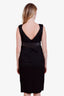 Pre-loved Chanel™ Black Wool Silk Belted Sleeveless Midi Dress Size 40