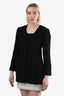 Veste boutonnée en tweed souple en laine noire Gucci taille 38