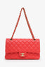 Pre-loved Chanel™ 2019 Red Quilted Lambskin Classic Medium Double Flap Bag GHW