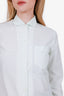 Weekend MaxMara Green/White Checkered Cotton Button Down Size S