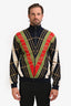 Gucci Blue/Green Metallic GG Knit Bomber Jacket Size M Mens