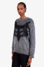 Christian Dior Grey Mohair Printed Sweater Size 2