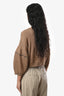 Brunello Cucinelli Brown Knit Monili Bead Sequin Sweater Size Medium