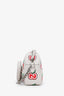 Gucci White Leather GG Marmont Cherry Crossbody Bag