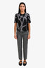 Loewe Grey Wool High-Waisted Trousers Size 34