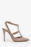Valentino Nude Patent Leather Rockstud Cage Heels Size 37.5