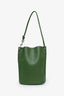 Bottega Veneta Green Leather Medium Knot Bucket Bag
