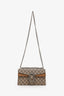 Gucci Beige GG Supreme Monogram Suede Crystal Small Dionysus Shoulder Bag